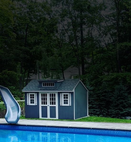 backyard storage sheds in ontario in the back yard