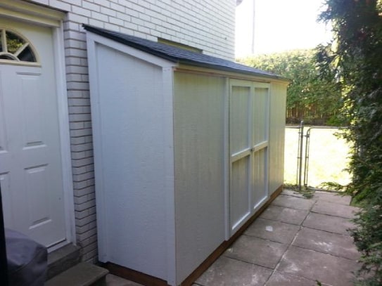 White Algonquin Style Shed