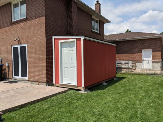 Red Algonquin Style Shed