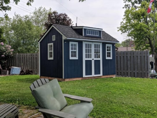 Custom Blue Bobcaygeon Style Shed