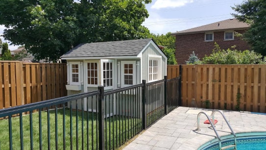 Custom Grey Haliburton Cottage Shed