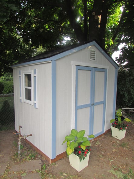 Custom White Highland Gable Shed
